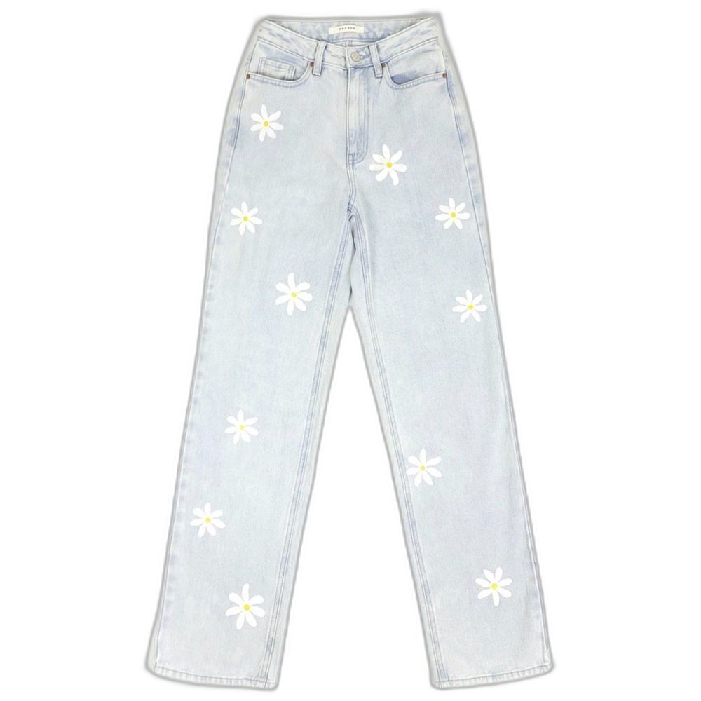 PACSUN 90s Boyfriend High Rise Straight Jeans Light Wash Daisy Y2k 90s Soft Girl